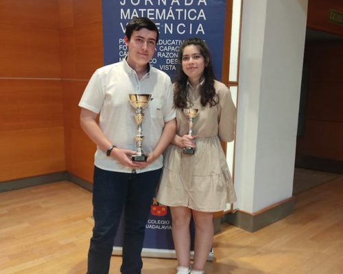 María Guerrero & David Cebolla (1º de Bachiller), Ganadores de la XXX Edición de la Jornada Matemática de Valencia